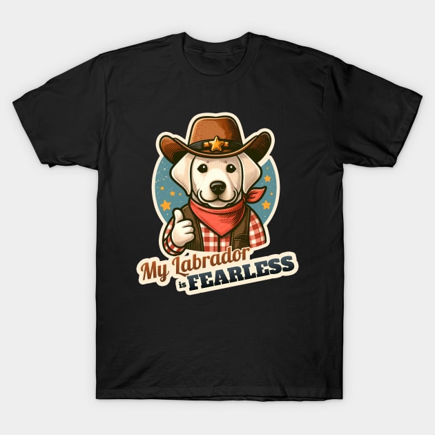 Cowboy Labrador Retriever T-Shirt by k9-tee